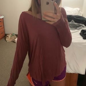 Red long sleeve top